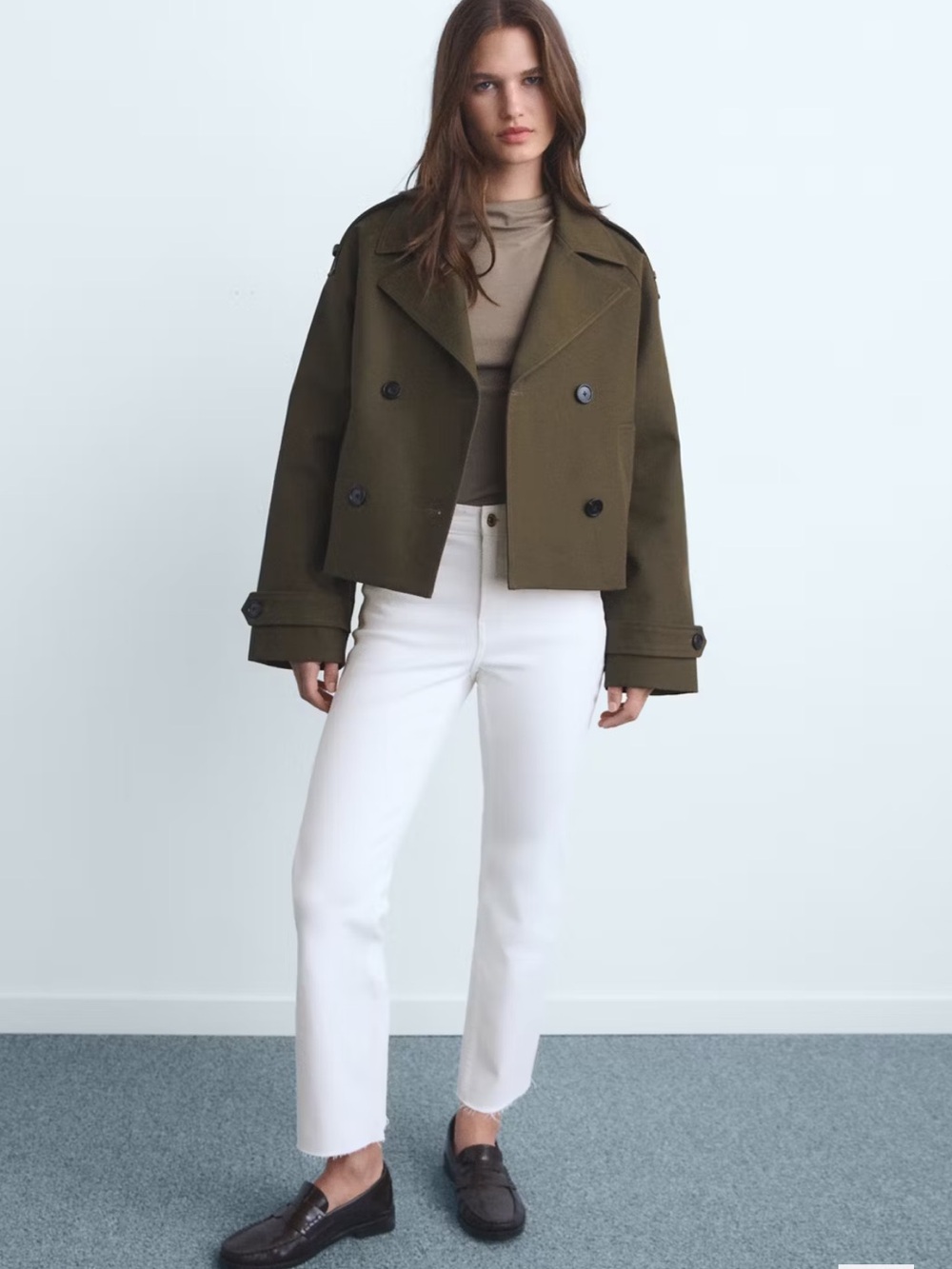 MANGO Sienna Flared Cropped Jeans
